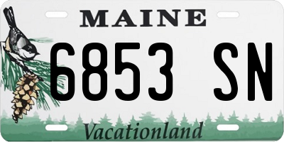 ME license plate 6853SN