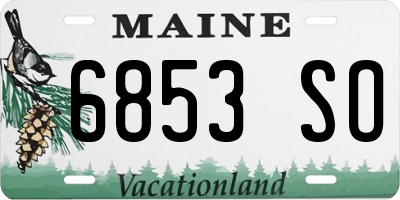 ME license plate 6853SO