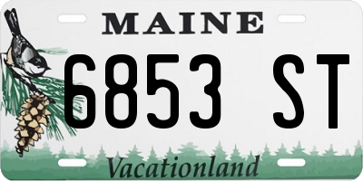 ME license plate 6853ST