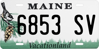 ME license plate 6853SV