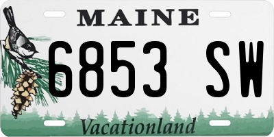 ME license plate 6853SW