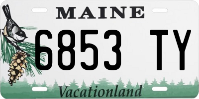 ME license plate 6853TY