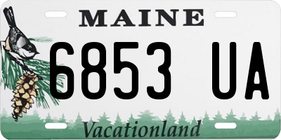 ME license plate 6853UA