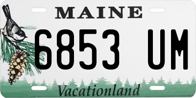 ME license plate 6853UM