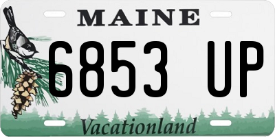 ME license plate 6853UP
