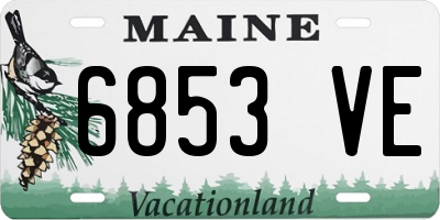 ME license plate 6853VE