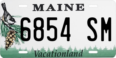 ME license plate 6854SM