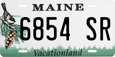 ME license plate 6854SR