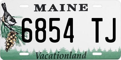 ME license plate 6854TJ