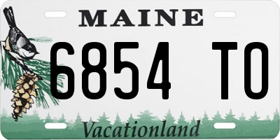 ME license plate 6854TO