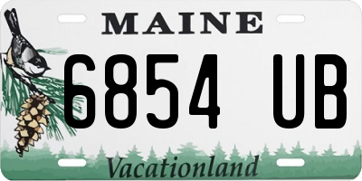 ME license plate 6854UB