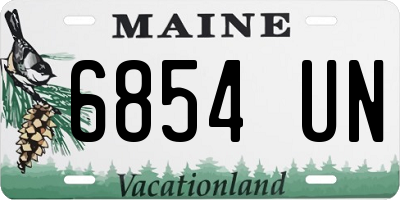 ME license plate 6854UN