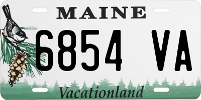 ME license plate 6854VA