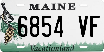 ME license plate 6854VF