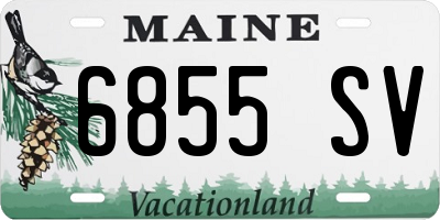 ME license plate 6855SV
