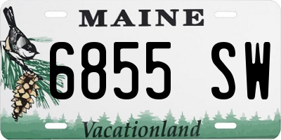 ME license plate 6855SW