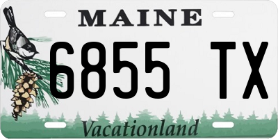 ME license plate 6855TX