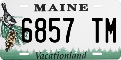 ME license plate 6857TM