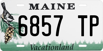 ME license plate 6857TP