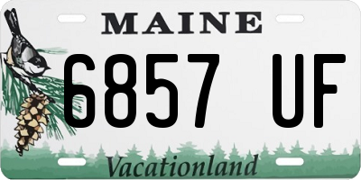 ME license plate 6857UF