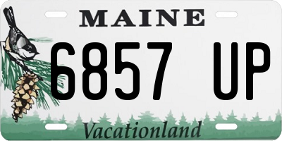 ME license plate 6857UP