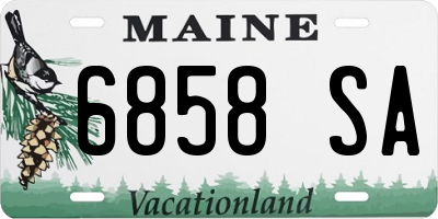 ME license plate 6858SA