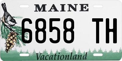 ME license plate 6858TH