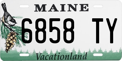 ME license plate 6858TY