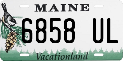 ME license plate 6858UL