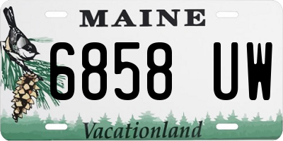 ME license plate 6858UW