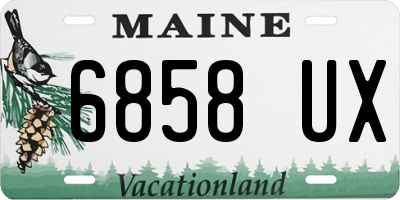 ME license plate 6858UX