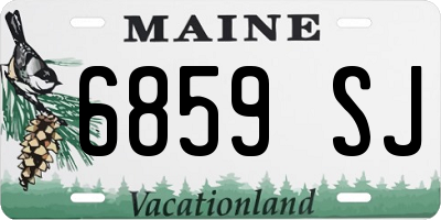 ME license plate 6859SJ
