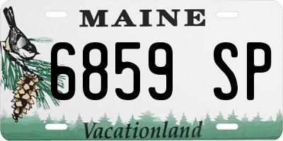 ME license plate 6859SP