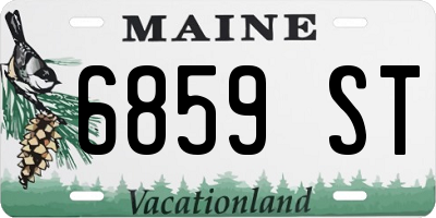 ME license plate 6859ST