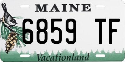 ME license plate 6859TF