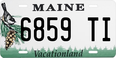 ME license plate 6859TI