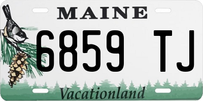 ME license plate 6859TJ