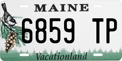 ME license plate 6859TP