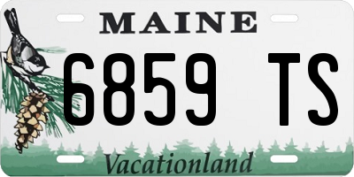 ME license plate 6859TS