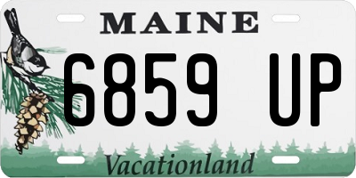 ME license plate 6859UP