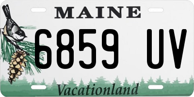 ME license plate 6859UV