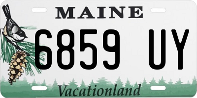 ME license plate 6859UY