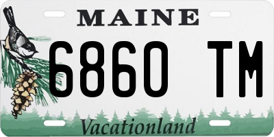 ME license plate 6860TM