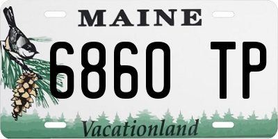 ME license plate 6860TP