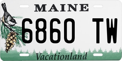 ME license plate 6860TW