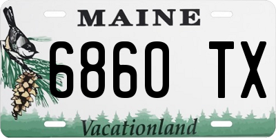 ME license plate 6860TX