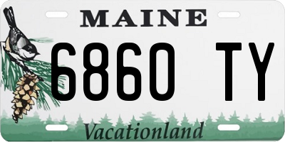 ME license plate 6860TY