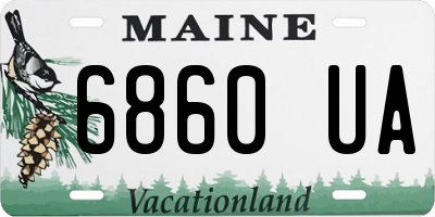 ME license plate 6860UA