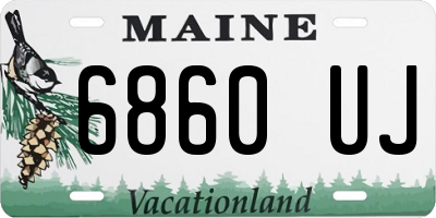 ME license plate 6860UJ