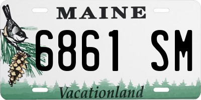 ME license plate 6861SM